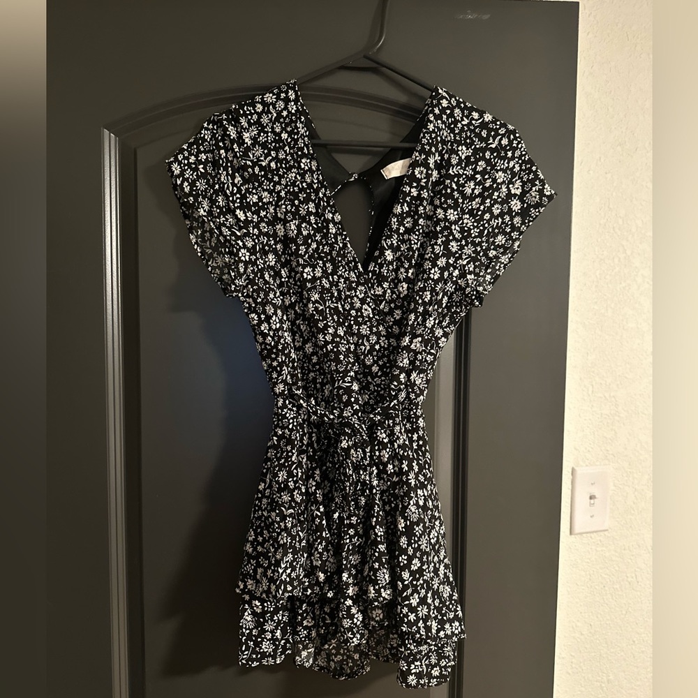 COPY - Altar’d state black and white floral romper